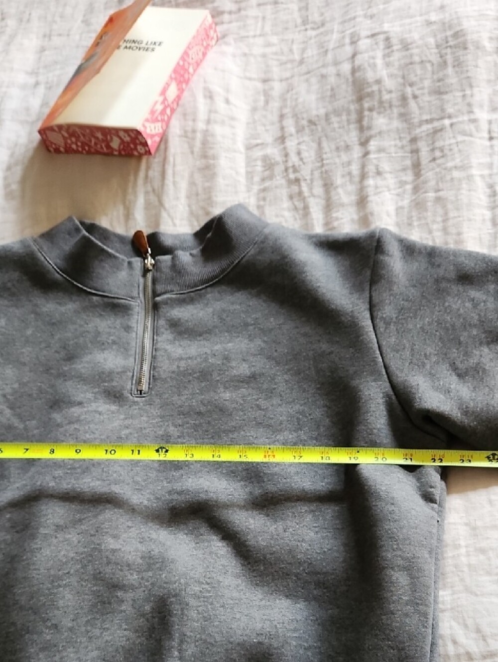 Parke Gray Quarter-zip Sweatshirt Sz S/M - Picture 11 of 11